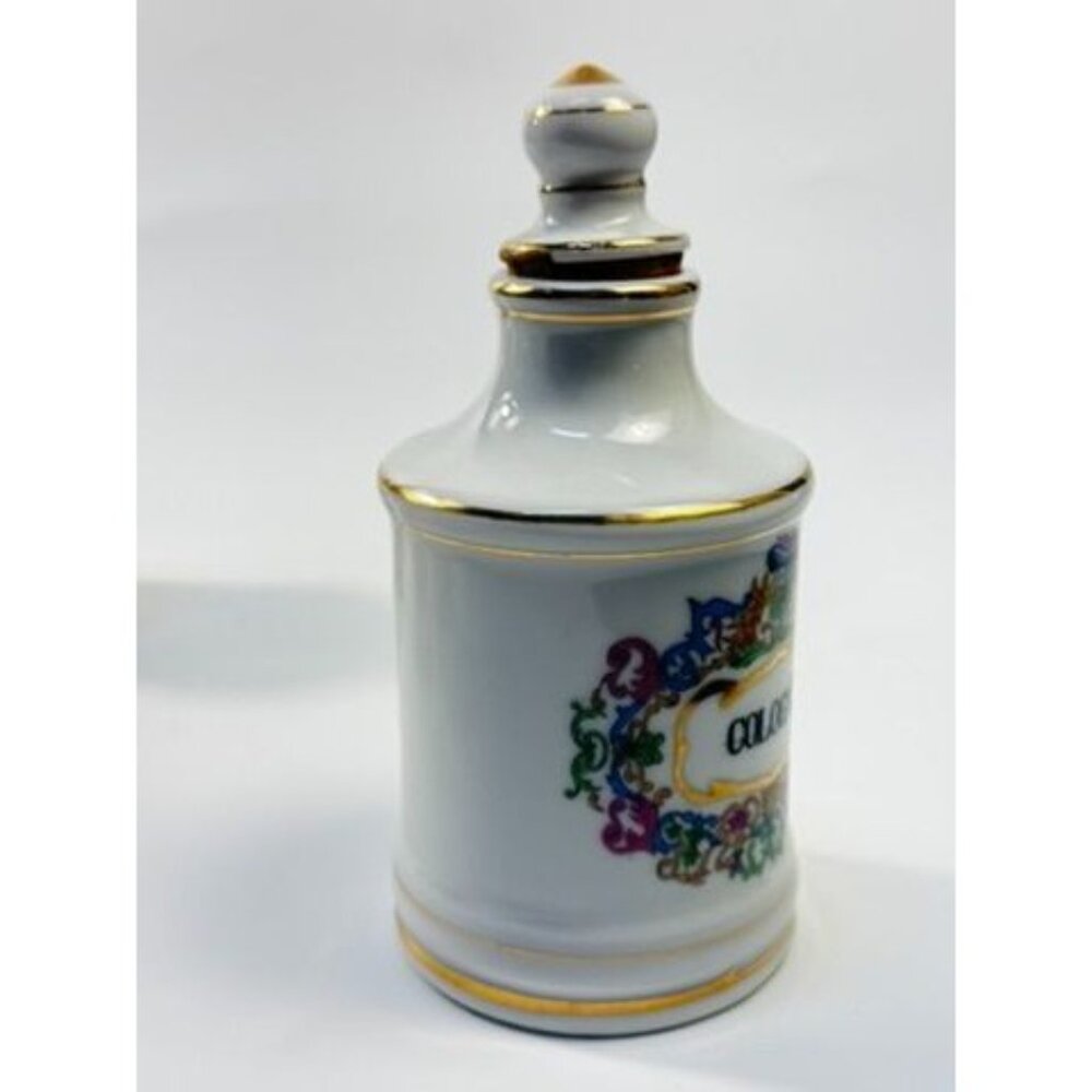Apothecary Jars Paris France Style Porcelain Hand Painted Gold Trim Made Japan - Picture 6 of 16